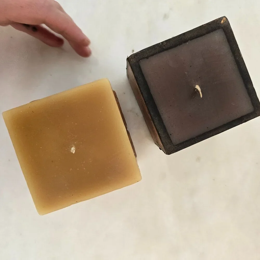vintage Y2K | whimsy dragonfly boho square candles